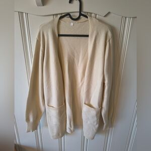 Beautiful Cream Knit Cardigan L